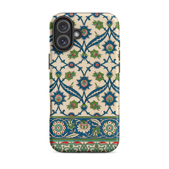 La Decoration Arabe 52 - Emile Prisse D’avennes Phone Case Iphone 16 Plus / Matte Beige Phone Case Adorned Intricate Blue Green Red émile