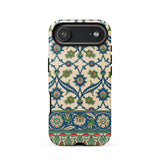 La Decoration Arabe 52 - Emile Prisse D’avennes Phone Case Iphone 17 Air / Matte Beige Blue Floral Patterned Phone Case Geometric Design