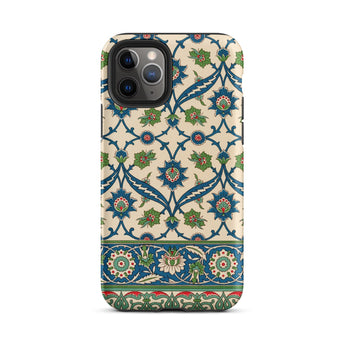 La Decoration Arabe 52 - Emile Prisse D’avennes Phone Case Iphone 11 Pro / Matte Beige Iphone Case Intricate Blue Green Red Floral émile