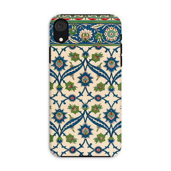 La Decoration Arabe 52 - Emile Prisse D’avennes Phone Case Iphone Xr / Matte Decorative Phone Case Intricate Floral Geometric Pattern Blue