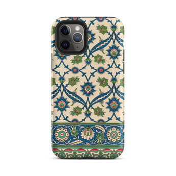 La Decoration Arabe 52 - Emile Prisse D’avennes Phone Case Iphone 11 Pro / Matte Beige Intricate Blue Green Red Floral émile, Islamic Art,