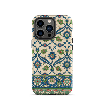 La Decoration Arabe 52 - Emile Prisse D’avennes Phone Case Iphone 13 Pro / Matte Beige Phone Case Adorned Intricate Blue Green Red émile