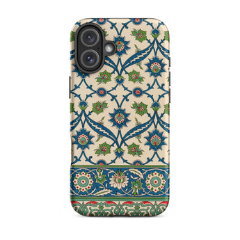 La Decoration Arabe 52 - Emile Prisse D’avennes Phone Case Iphone 16 Plus / Matte Beige Adorned Intricate Blue Green Red émile, Islamic