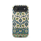 La Decoration Arabe 52 - Emile Prisse D’avennes Phone Case Iphone 17 Air / Matte Beige Blue Floral Patterned Phone Case Geometric Design