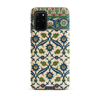 La Decoration Arabe 52 - Emile Prisse D’avennes Samsung Case, Galaxy S20 Plus / Matte, Phone Case Decorative Pattern Green Blue Floral