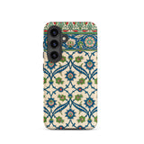 La Decoration Arabe 52 - Emile Prisse D’avennes Samsung Case, Galaxy S24 / Matte, Smartphone Case Ornate Blue Green Floral Pattern
