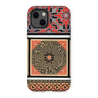 La Decoration Arabe 80 - Emile Prisse D’avennes Art Iphone Case, 13 / Matte, Decorative Iphone Case Intricate Islamic Geometric Patterns Red