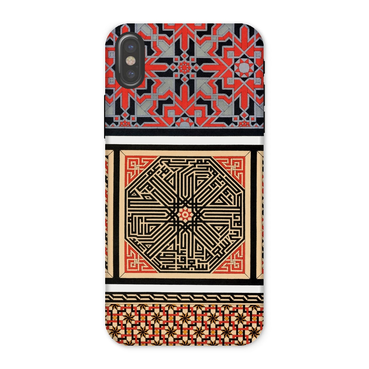 La Decoration Arabe 80 Emile Prisse D’avennes Art Iphone Case, x / Matte, Decorative Phone Case Intricate Islamic Geometric Patterns Red