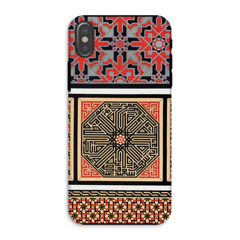 La Decoration Arabe 80 - Emile Prisse D’avennes Art Iphone Case, Xs / Matte, Decorative Phone Case Intricate Islamic Geometric Patterns Red