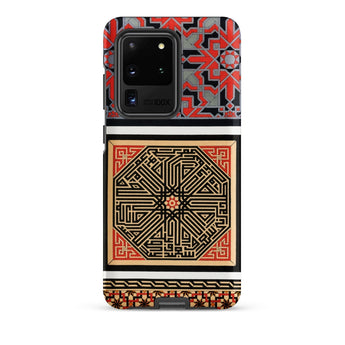 La Decoration Arabe 80 - Emile Prisse D’avennes Art Phone Case Samsung Galaxy S20 Ultra / Matte Red Black Gold Geometric-patterned Phone