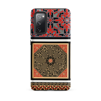 La Decoration Arabe 80 - Emile Prisse D’avennes Art Samsung Case, Galaxy S20 Fe / Matte, Smartphone Case Red Gray Geometric Patterned