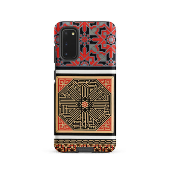 La Decoration Arabe 80 - Emile Prisse D’avennes Art Samsung Case, Galaxy S20 / Matte, Smartphone Case Intricate Red Black Gold Geometric