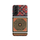 La Decoration Arabe 80 - Emile Prisse D’avennes Art Samsung Case, Galaxy S21 / Matte, Smartphone Case Red Black Gold Geometric Pattern