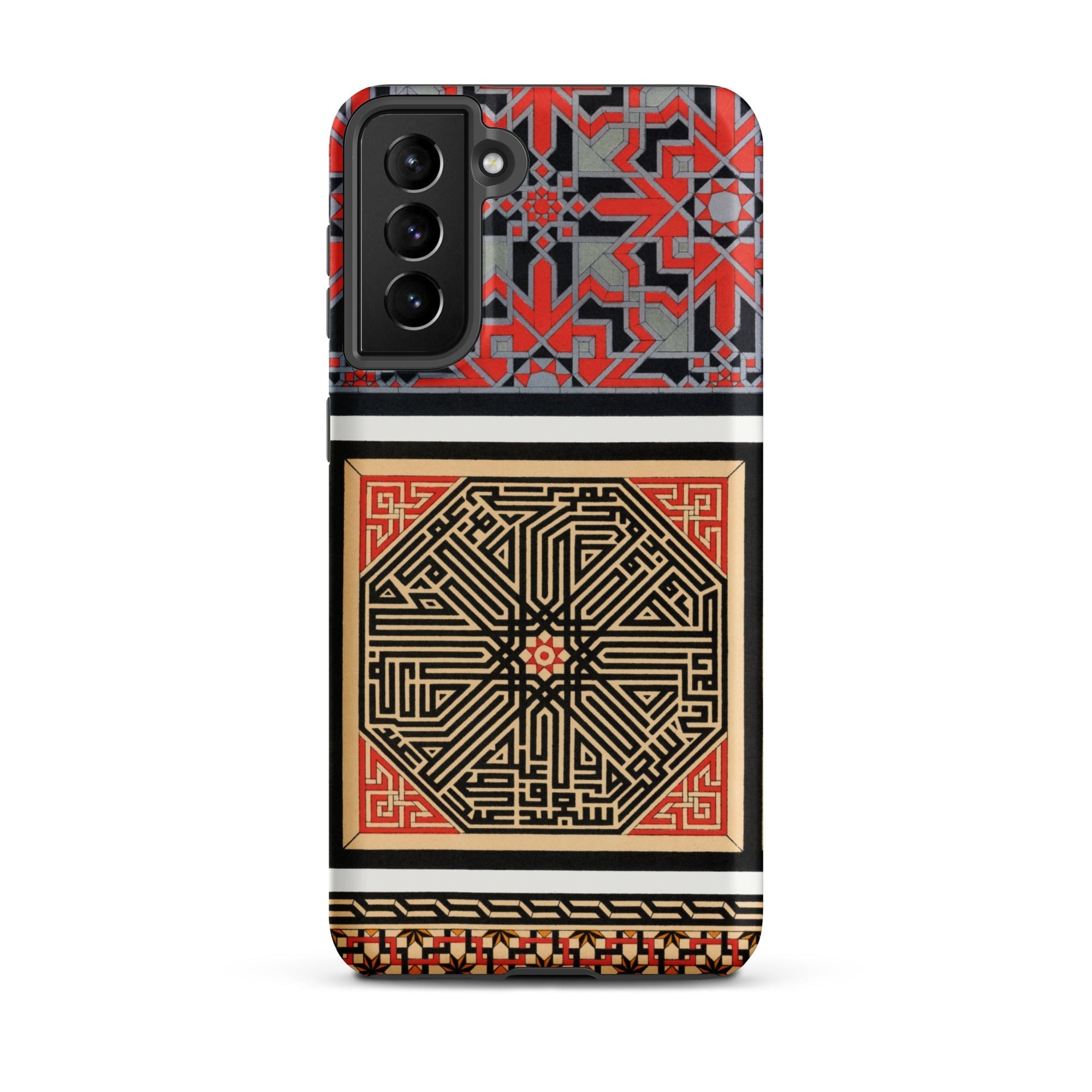 La Decoration Arabe 80 - Emile Prisse D’avennes Art Samsung Case, Galaxy S21 Plus / Matte, Smartphone Case Intricate Red Black Gold