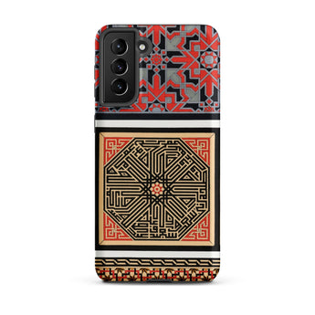 La Decoration Arabe 80 - Emile Prisse D’avennes Art Samsung Case, Galaxy S21 Plus / Matte, Smartphone Case Intricate Red Black Gold