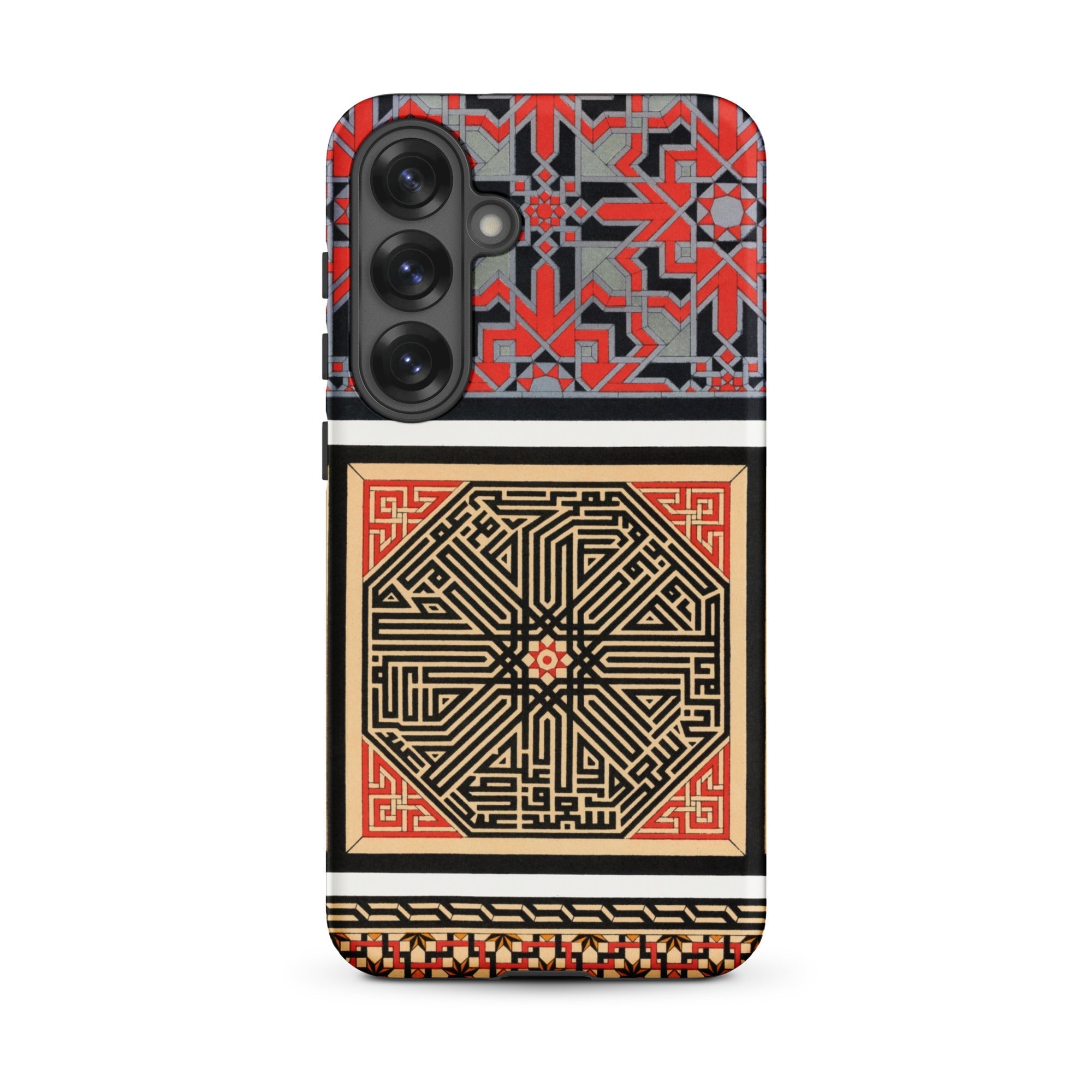 La Decoration Arabe 80 - Emile Prisse D’avennes Art Samsung Case, Galaxy S25 Plus / Matte, Smartphone Case Red Black Beige Geometric