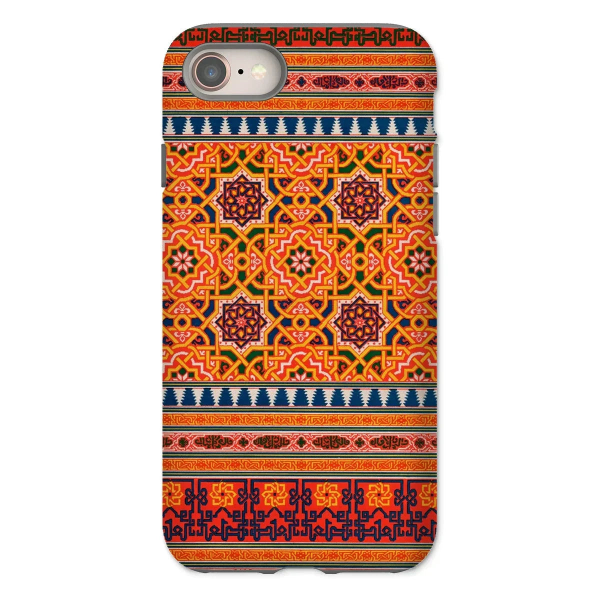 La Decoration Arabe 9 + 10 - Emile Prisse D’avennes Iphone Case, 8 / Matte, Colorful Patterned Phone Case Intricate Geometric Tribal Designs