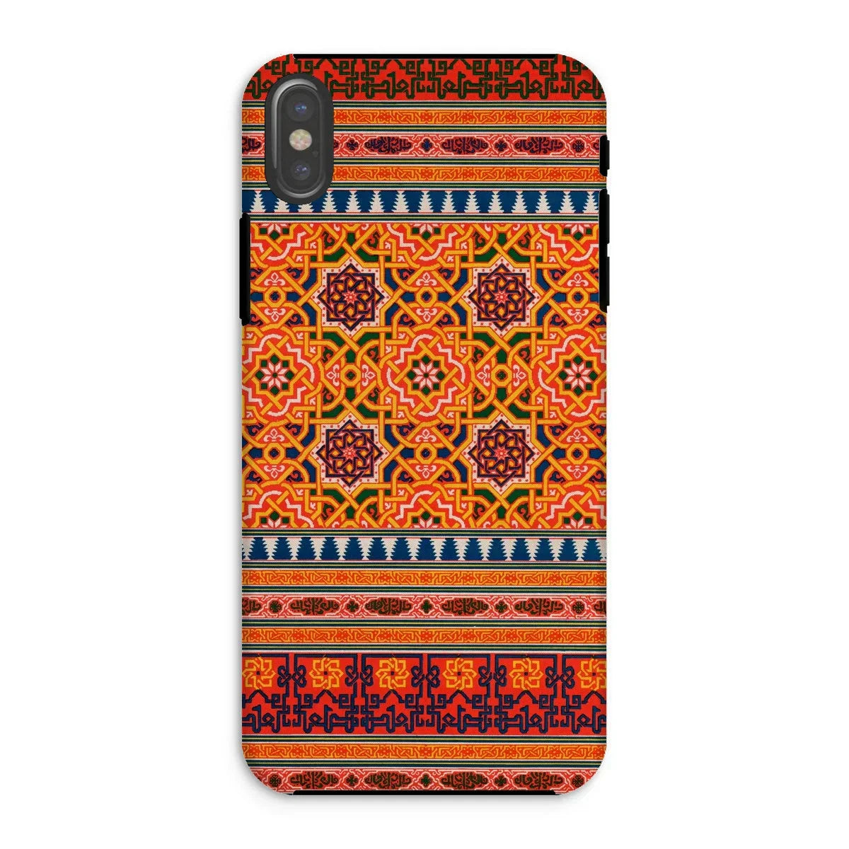 La Decoration Arabe 9 + 10 - Emile Prisse D’avennes Iphone Case, Xs / Matte, Colorful Patterned Phone Case Intricate Geometric Floral