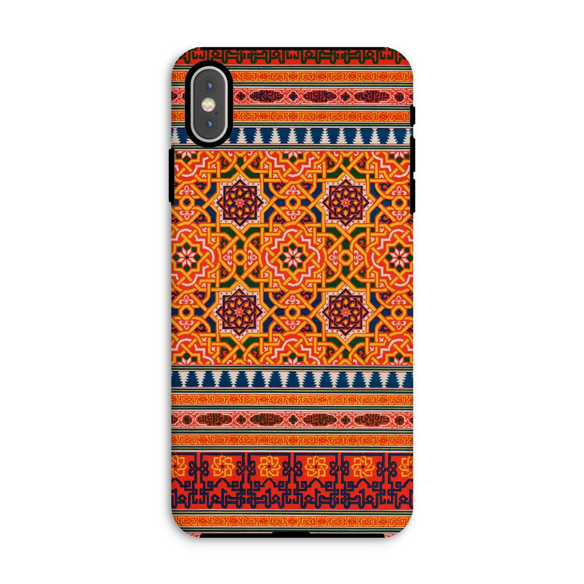La Decoration Arabe 9 + 10 Emile Prisse D’avennes Iphone Case, Xs Max / Matte, Colorful Patterned Phone Case Intricate Geometric Floral