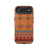 La Decoration Arabe 9 + 10 - Emile Prisse D’avennes Phone Case Iphone 17 Air / Matte Orange Blue Patterned Geometric Designs émile, Visual