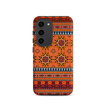 La Decoration Arabe 9 + 10 - Emile Prisse D’avennes Samsung Case, Galaxy S23 / Matte, Smartphone Case Intricate Orange Red Blue Geometric