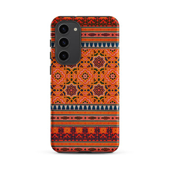 La Decoration Arabe 9 + 10 - Emile Prisse D’avennes Samsung Case, Galaxy S23 Plus / Matte, Smartphone Case Intricate Orange Red Blue