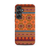 La Decoration Arabe 9 + 10 - Emile Prisse D’avennes Samsung Case, Galaxy S25 Plus / Matte, Vibrant Orange Blue Patterned Smartphone Case