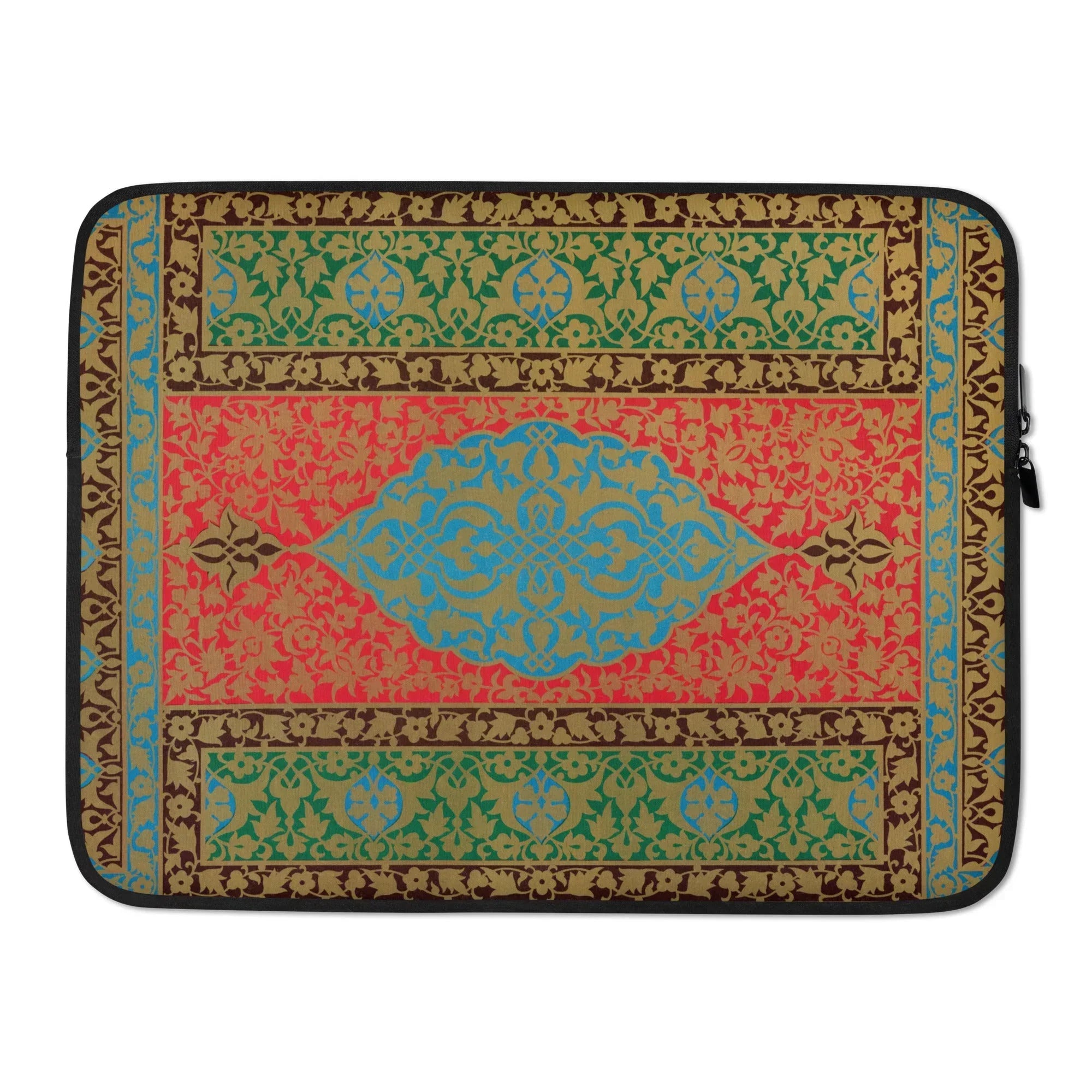 La Decoration Arabe - Emile Prisse D’avennes Laptop Sleeve, Ornate Laptop Sleeve Colorful Persian Carpet-inspired Design
