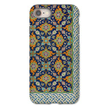 La Decoration Arabe - Emile Prisses D’avennes Iphone Case, 8 / Matte, Decorative Phone Case Ornate Persian-style Floral Pattern Blue