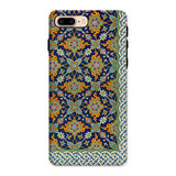 La Decoration Arabe - Emile Prisses D’avennes Iphone Case, 8 Plus / Matte, Phone Case Ornate Persian-style Floral Pattern Blue Gold