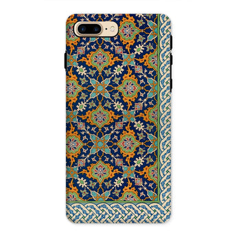 La Decoration Arabe - Emile Prisses D’avennes Iphone Case, 8 Plus / Matte, Phone Case Ornate Persian-style Floral Pattern Blue Gold