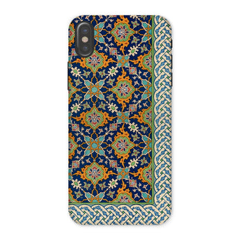 La Decoration Arabe - Emile Prisses D’avennes Iphone Case, x / Matte, Phone Case Ornate Islamic Geometric Pattern Blue Orange