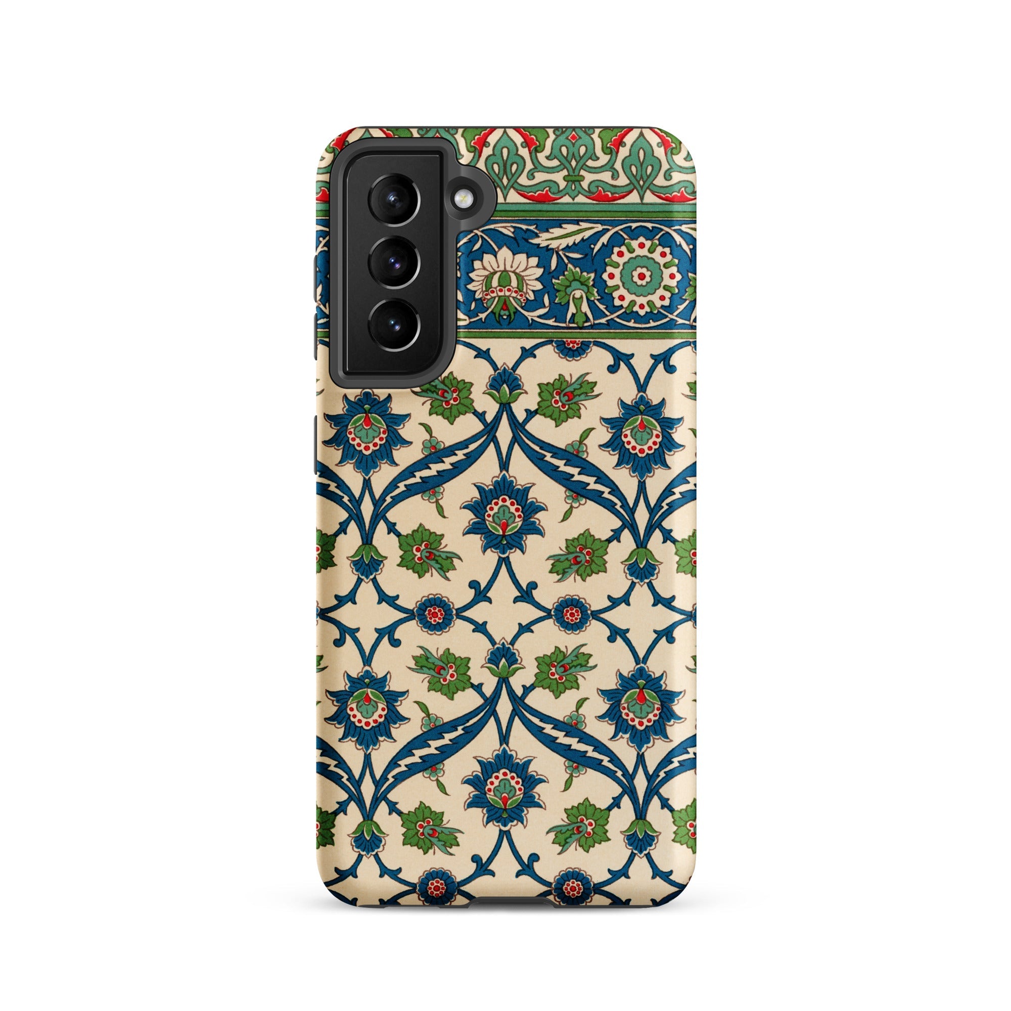 La Decoration Arabe Emile Prisses D’avennes Samsung Case, Galaxy S21 / Matte, Smartphone Case Blue Green Red Floral Pattern Beige