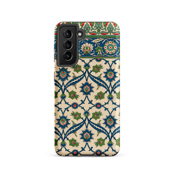 La Decoration Arabe - Emile Prisses D’avennes Samsung Case, Galaxy S21 / Matte, Smartphone Case Blue Green Red Floral Pattern Beige