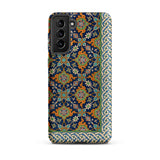 La Decoration Arabe - Emile Prisses D’avennes Samsung Case, Galaxy S21 Plus / Matte, Smartphone Case Intricate Blue Orange Green Floral