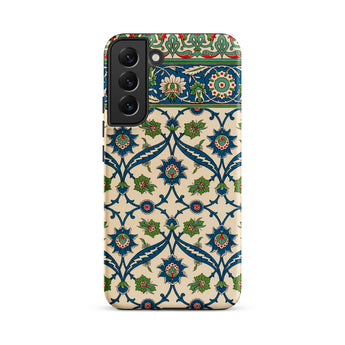 La Decoration Arabe - Emile Prisses D’avennes Samsung Case, Galaxy S22 Plus / Matte, Smartphone Case Blue Green Red Floral Pattern Cream