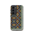 La Decoration Arabe Emile Prisses D’avennes Samsung Case, Galaxy S23 / Matte, Dark Blue Smartphone Case Intricate Floral Geometric Pattern