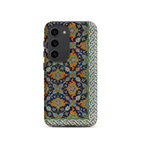 La Decoration Arabe - Emile Prisses D’avennes Samsung Case, Galaxy S23 / Matte, Dark Blue Smartphone Case Intricate Floral Geometric Pattern