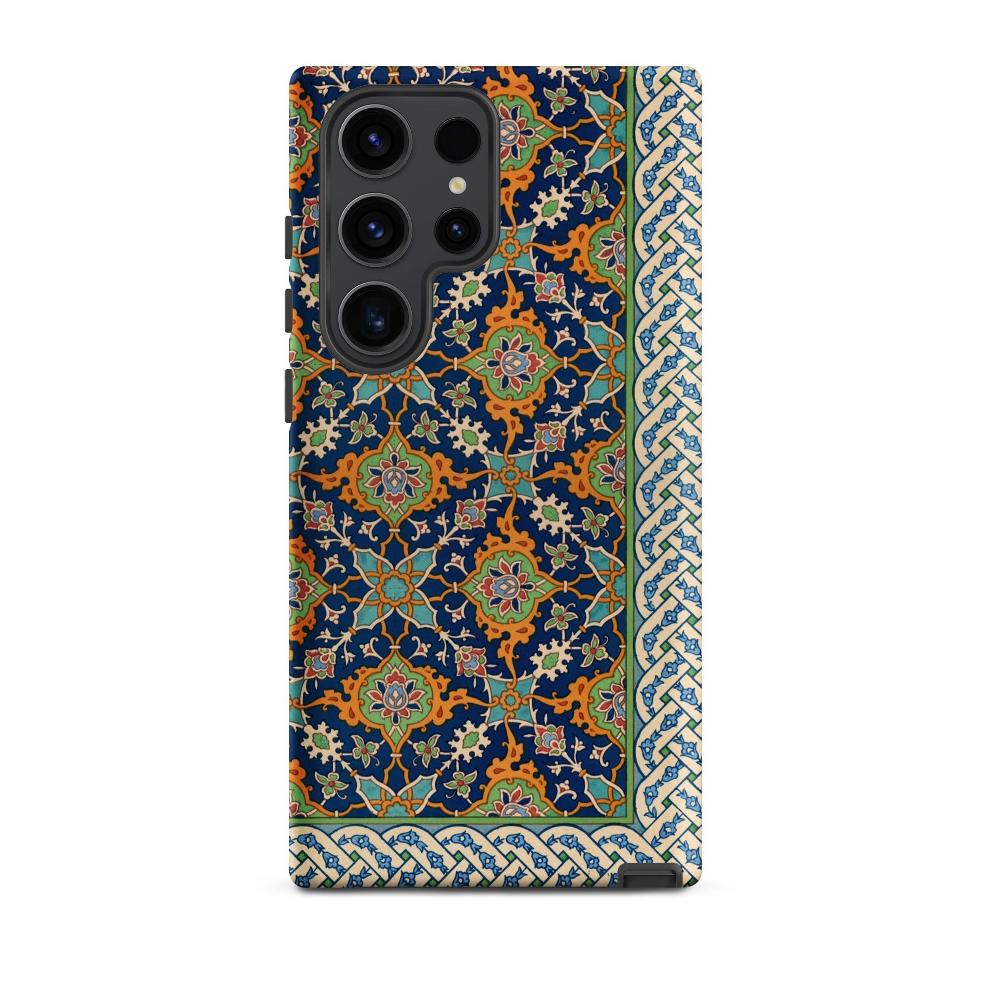 La Decoration Arabe Emile Prisses D’avennes Samsung Case, Galaxy S23 Ultra / Matte, Smartphone Case Intricate Floral Geometric Pattern Blue