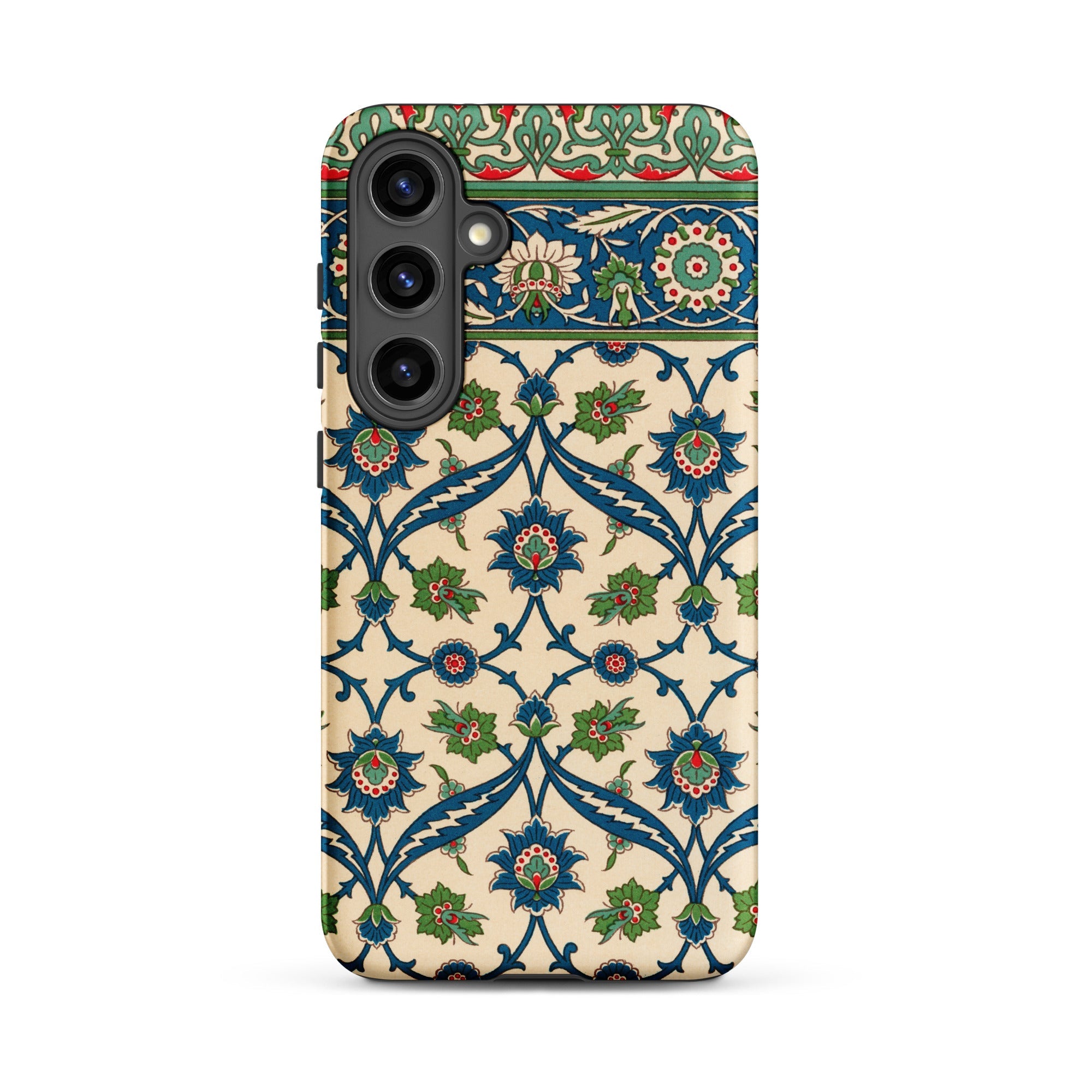 La Decoration Arabe Emile Prisses D’avennes Samsung Case, Galaxy S24 Plus / Matte, Phone Case Floral Pattern Blue Green Red Cream