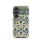 La Decoration Arabe Emile Prisses D’avennes Samsung Case, Galaxy S25 / Matte, Smartphone Case Intricate Floral Leaf Pattern Blue Green