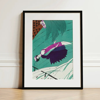 La Morte D’amour - Charles Martin 1920s Art Print / Canvas Framed Stylized Illustration Woman Purple Black Martin’s ?La D’amour’, Avant-garde