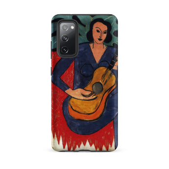 La Musique - Henri Matisse Fauvist Phone Case Samsung Galaxy S20 Fe / Matte Phone Case Stylized Painting Woman Blue Orange Guitar Henri