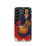 La Musique - Henri Matisse Fauvist Samsung Case, Galaxy S22 / Matte, Smartphone Case Stylized Painting Woman Guitar