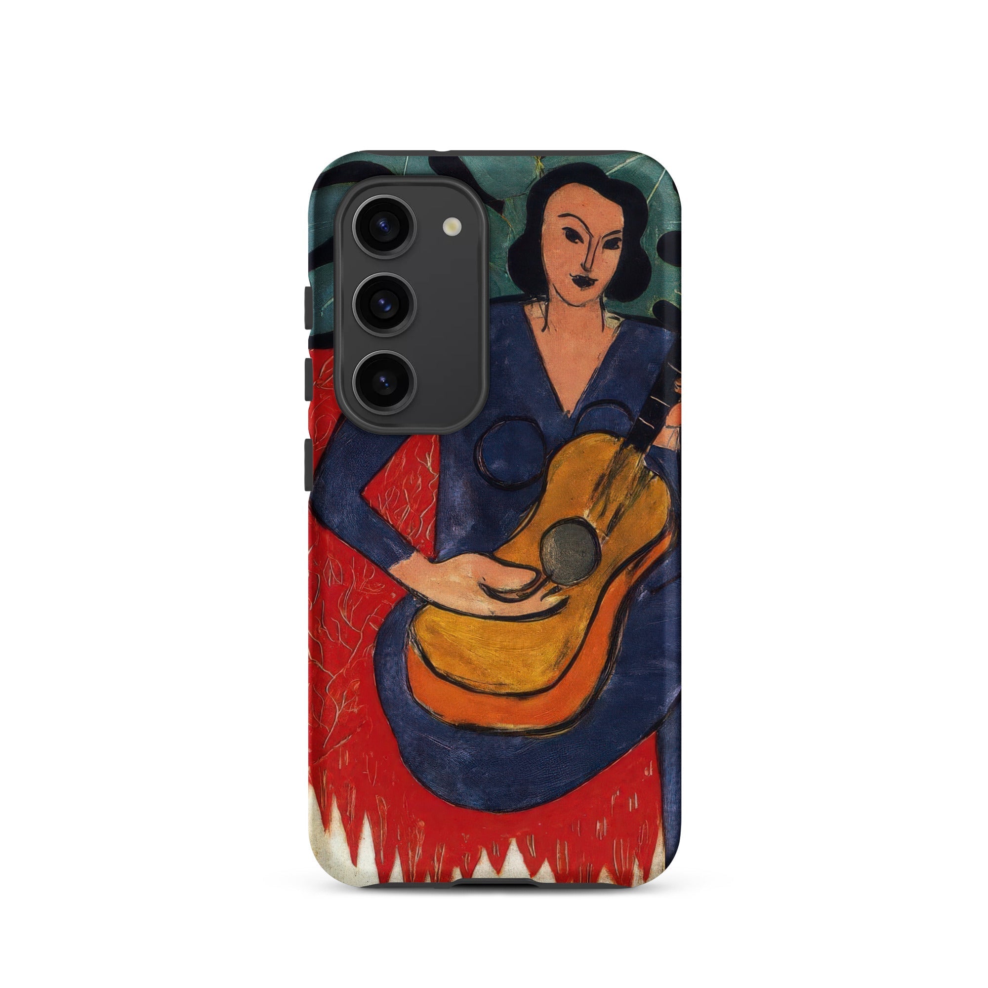 La Musique Henri Matisse Fauvist Samsung Case, Galaxy S23 / Matte, Smartphone Case Stylized Painting Woman Guitar
