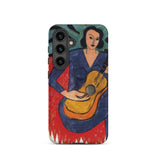 La Musique - Henri Matisse Fauvist Samsung Case, Galaxy S24 / Matte, Smartphone Case Colorful Painting Woman Guitar