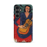 La Musique - Henri Matisse Fauvist Samsung Case, Galaxy S24 Plus / Matte, Phone Case Stylized Painting Woman Guitar