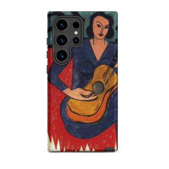 La Musique - Henri Matisse Fauvist Samsung Case, Galaxy S24 Ultra / Matte, Smartphone Case Stylized Painting Woman Guitar