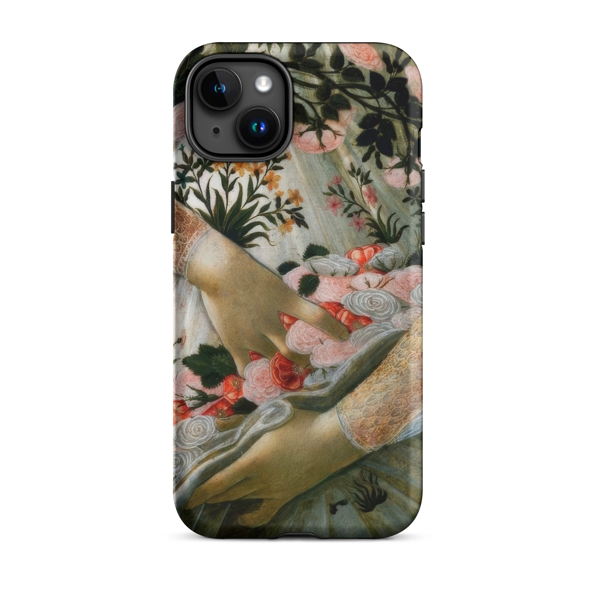La Primavera Sandro Botticelli Iphone Case, 15 Plus / Matte, Floral Patterned Phone Case