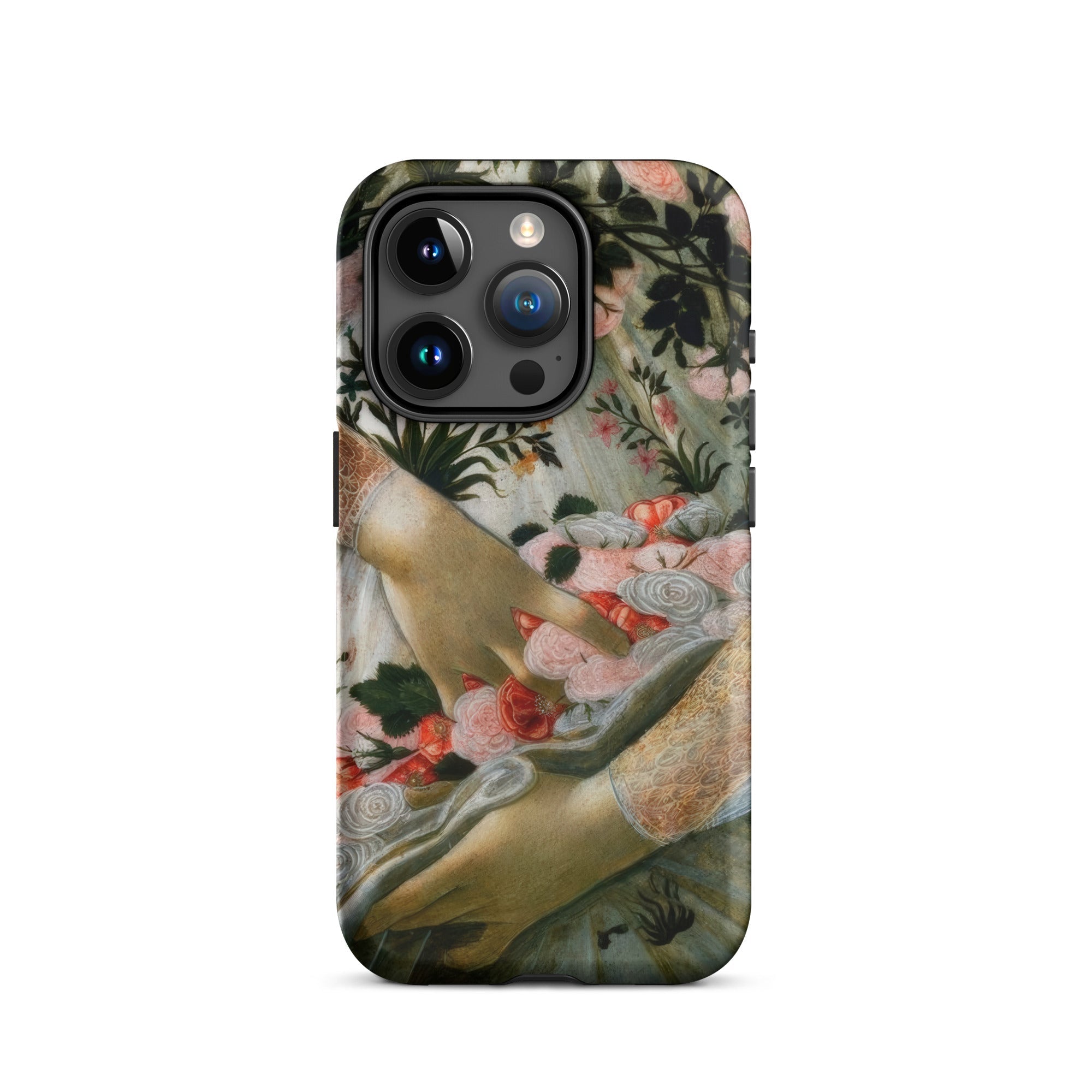 La Primavera Sandro Botticelli Iphone Case, 15 Pro / Matte, Floral Patterned Phone Case